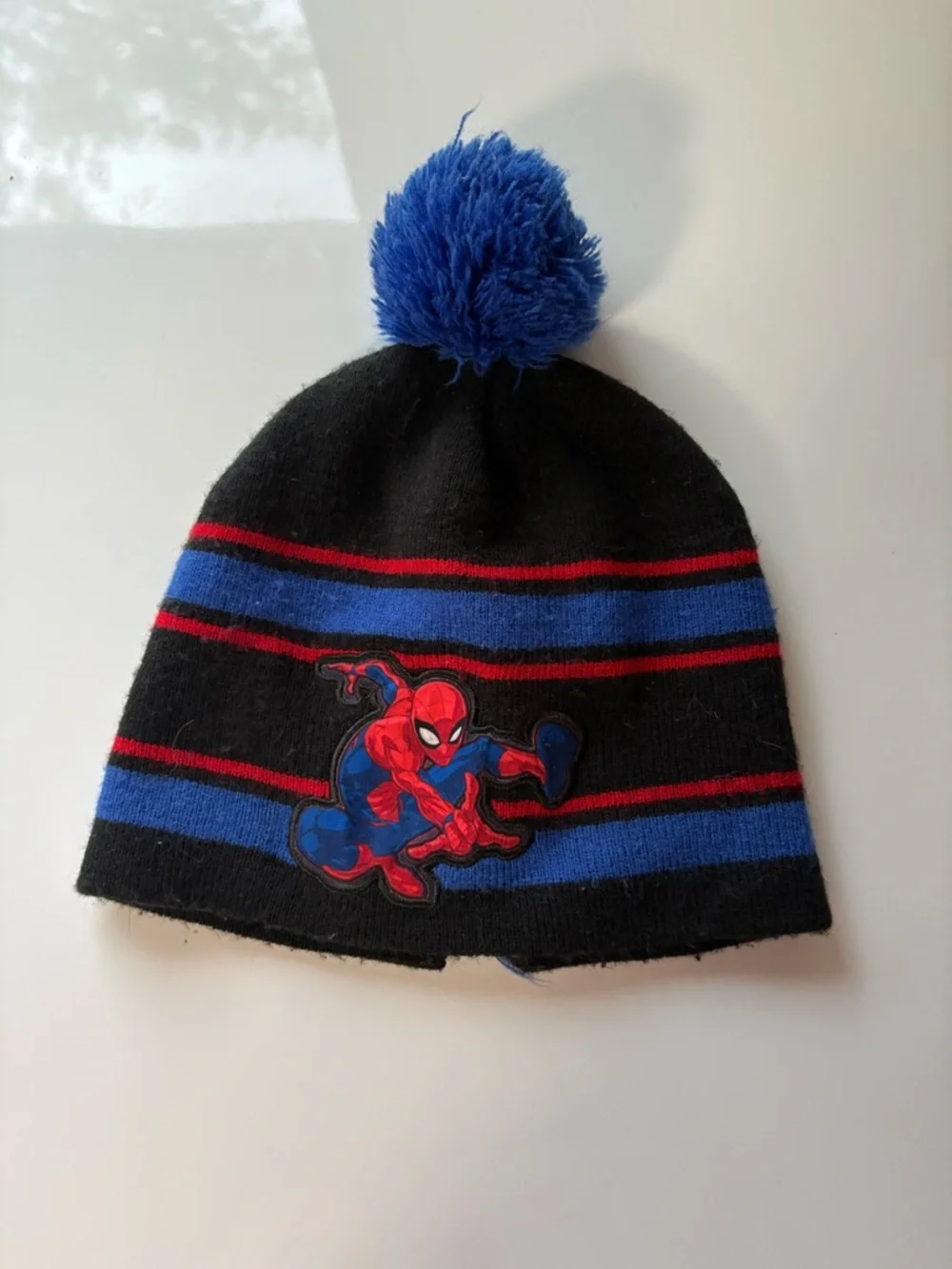 Spider-Man Pom Pom Beanie - Black, Blue, Red